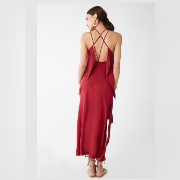 2/$30 NWT Asymmetrical Midi Dress Flowy Festival Dress Size Small - Picture 3 of 14